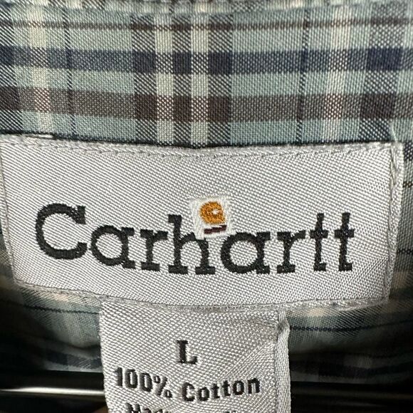Carhartt Vintage Plaid Button Up Shirt Men’s L - Picture 3 of 8